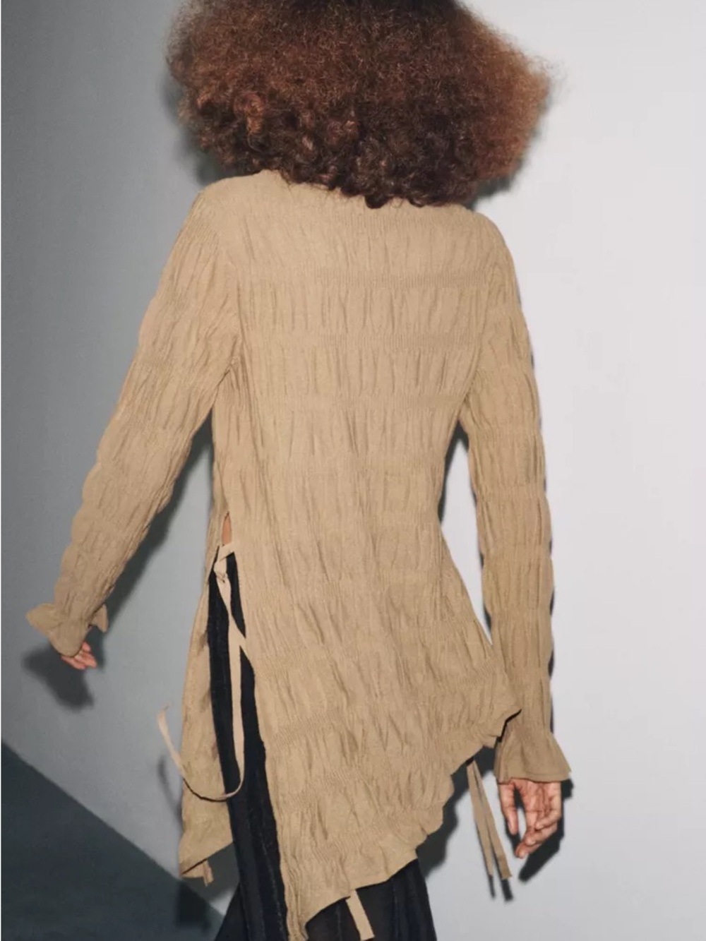 ZARA RUCHED KNIT TOP - Picture 12 of 12